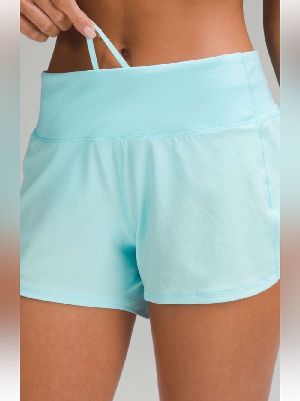 lululemon athletica Light Aqua Athletic Shorts Sz 8